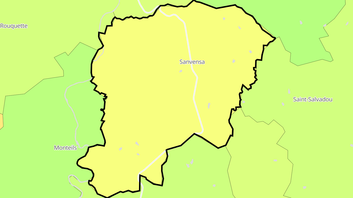 Carte des prix de l'immobilier Sanvensa