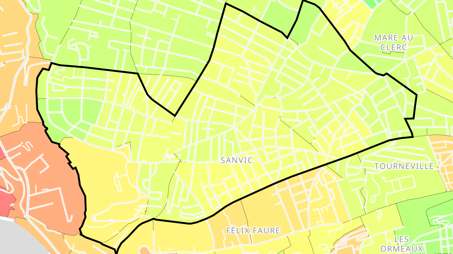 Carte des prix de l'immobilier Sanvic