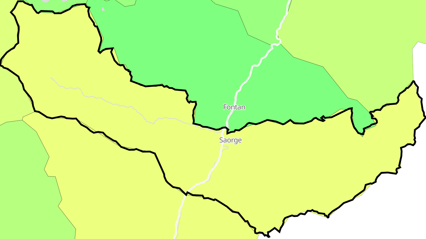 Carte des prix de l'immobilier Saorge