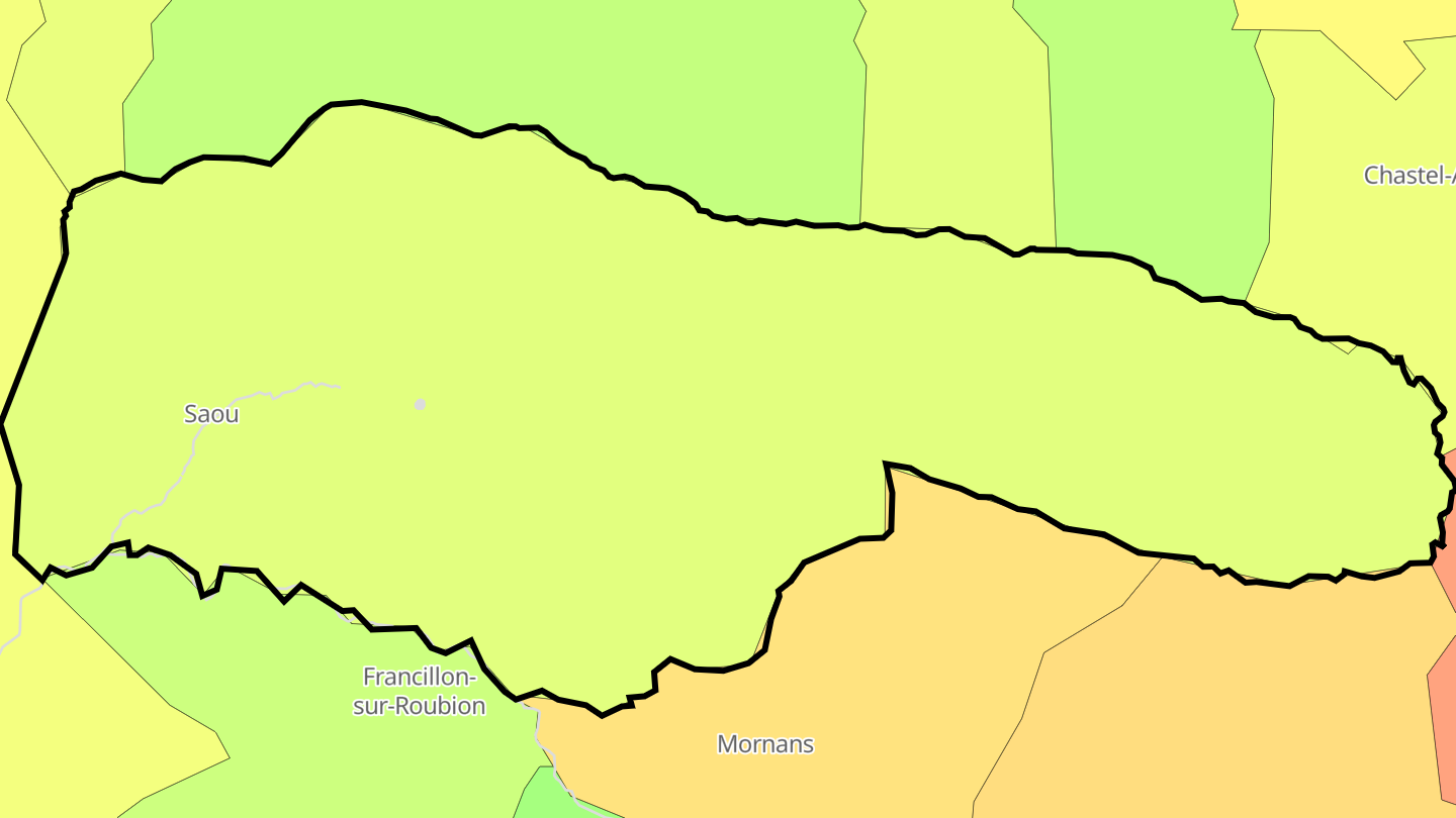 Carte des prix de l'immobilier Saoû