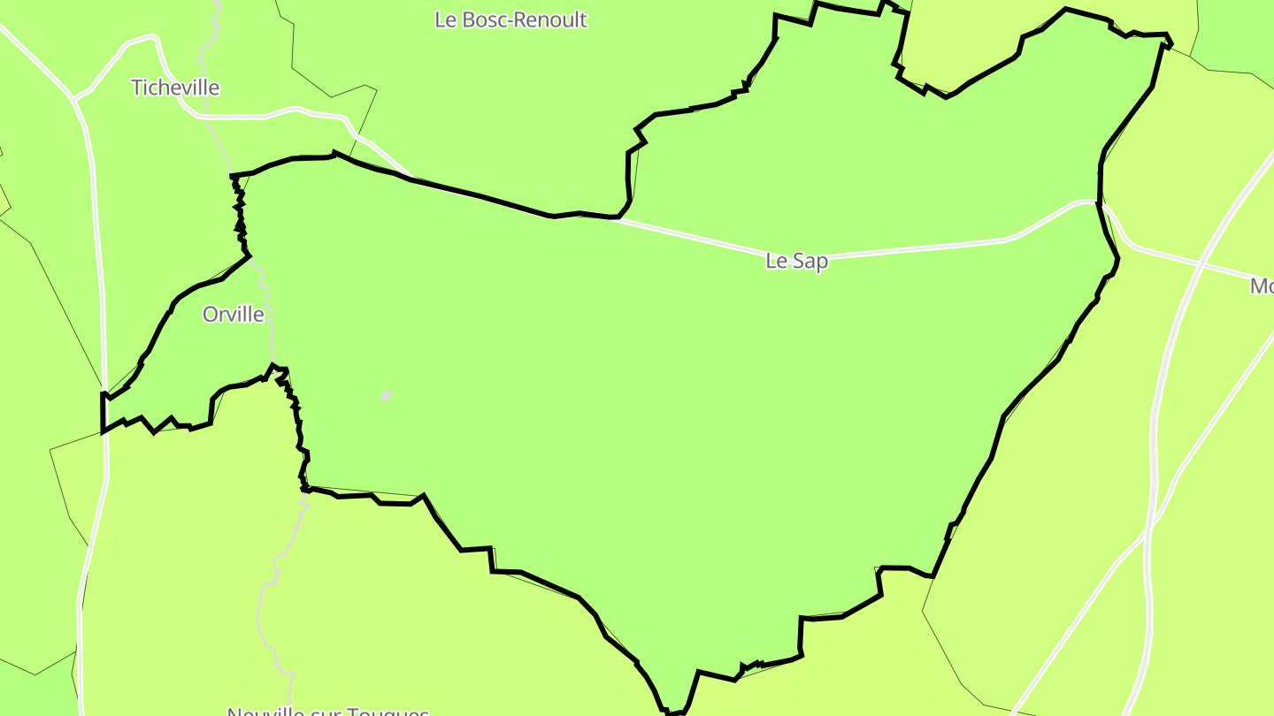 Carte des prix de l'immobilier Sap-en-Auge
