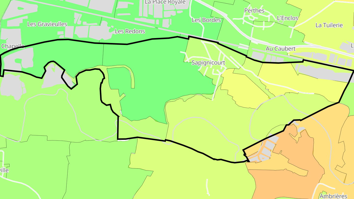 Carte des prix de l'immobilier Sapignicourt