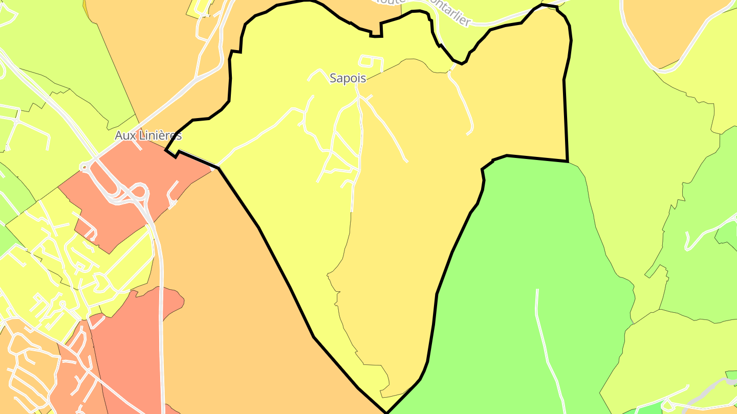 Carte des prix de l'immobilier Sapois
