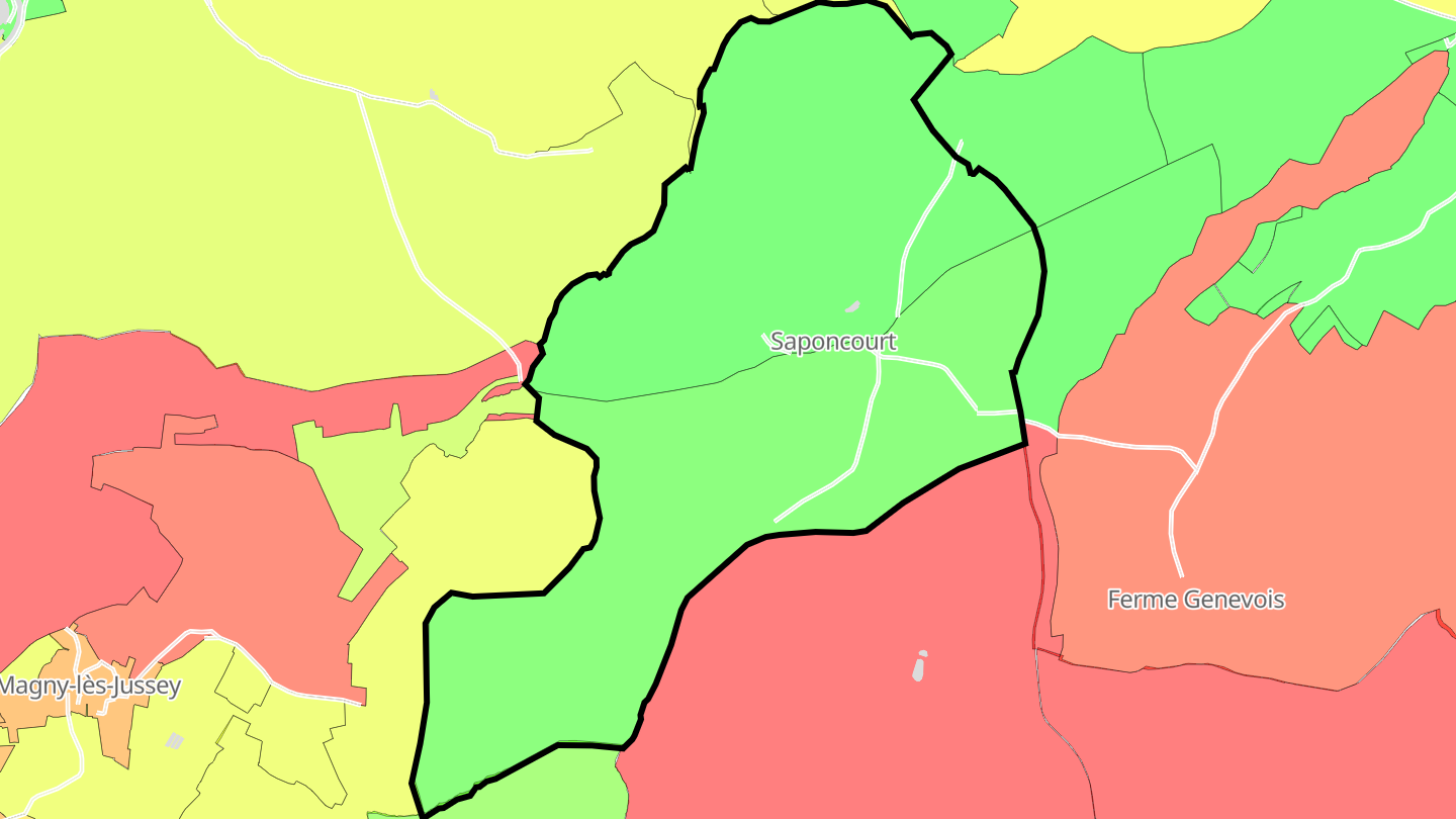 Carte des prix de l'immobilier Saponcourt