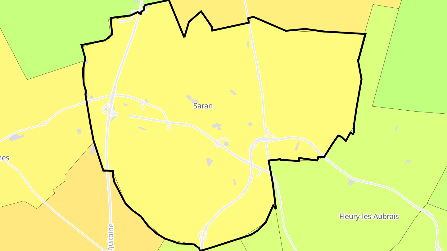 Carte des prix de l'immobilier Saran