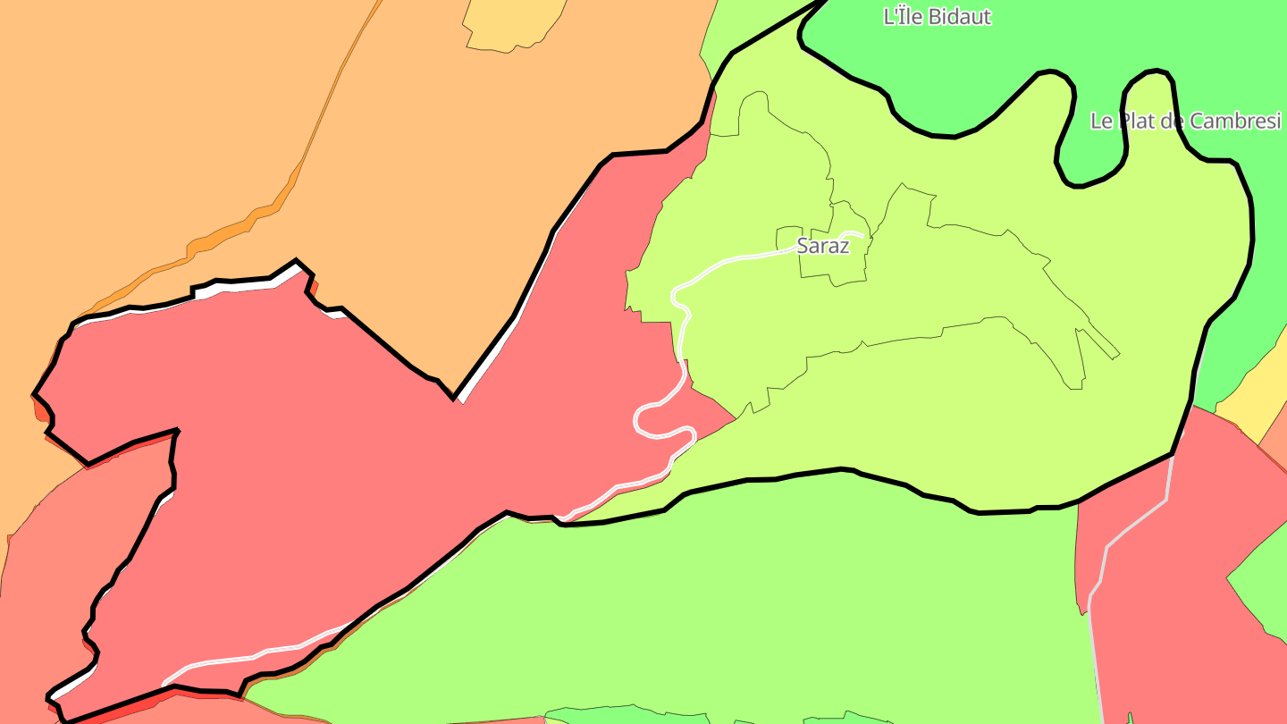 Carte des prix de l'immobilier Saraz