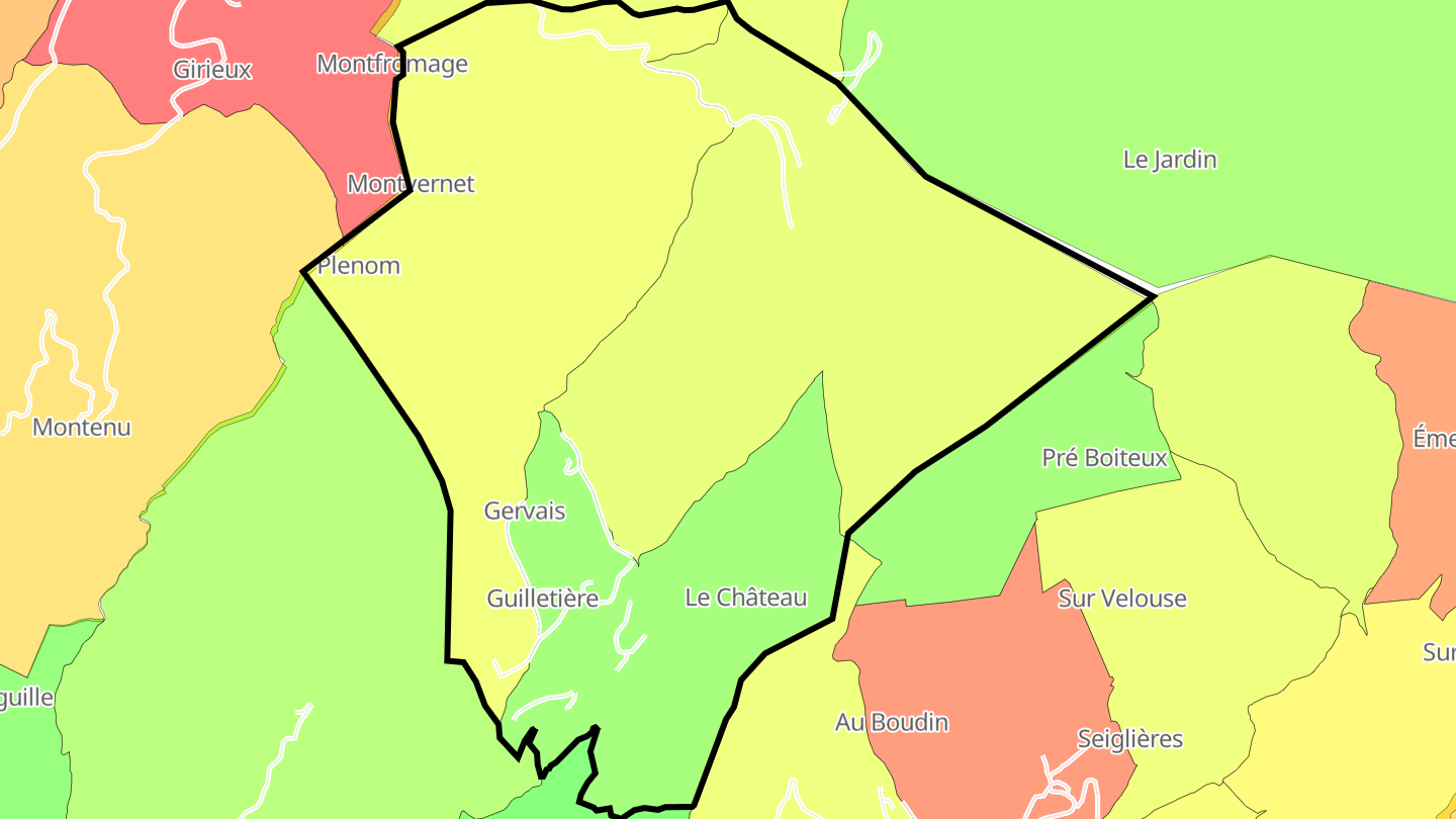 Carte des prix de l'immobilier Sarcenas