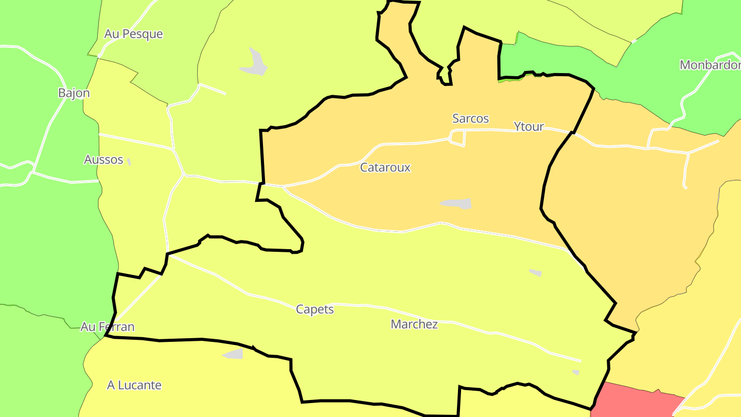 Carte des prix de l'immobilier Sarcos