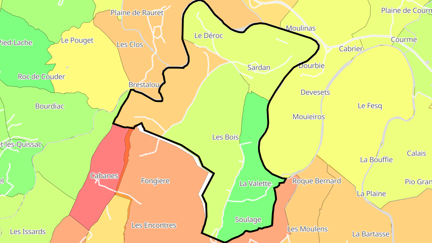 Carte des prix de l'immobilier Sardan