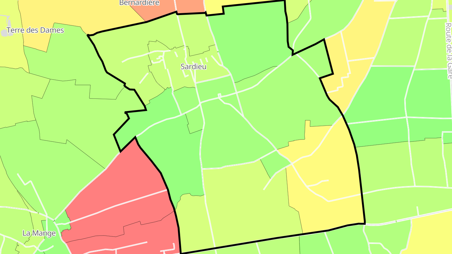 Carte des prix de l'immobilier Sardieu