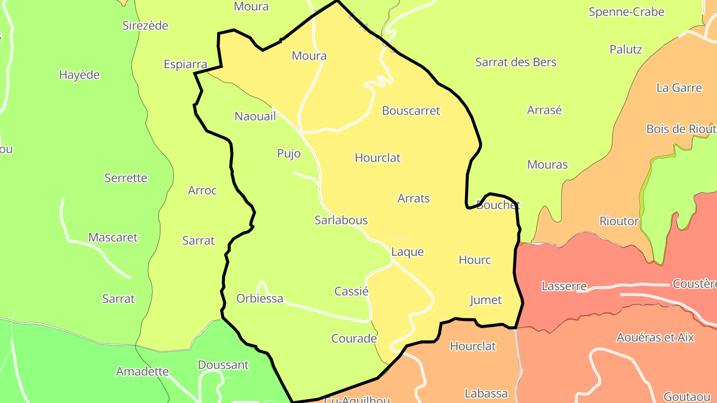 Carte des prix de l'immobilier Sarlabous