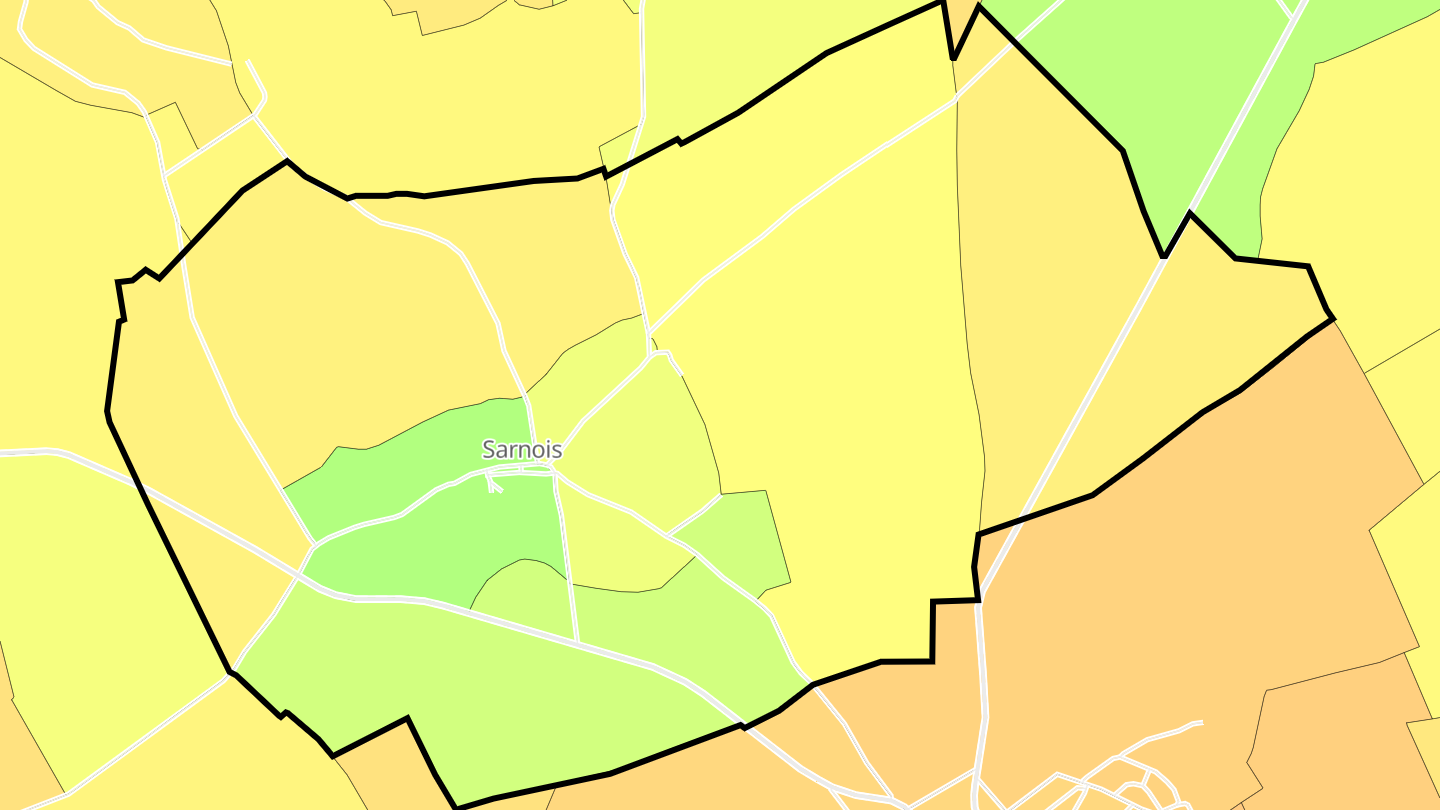 Carte des prix de l'immobilier Sarnois