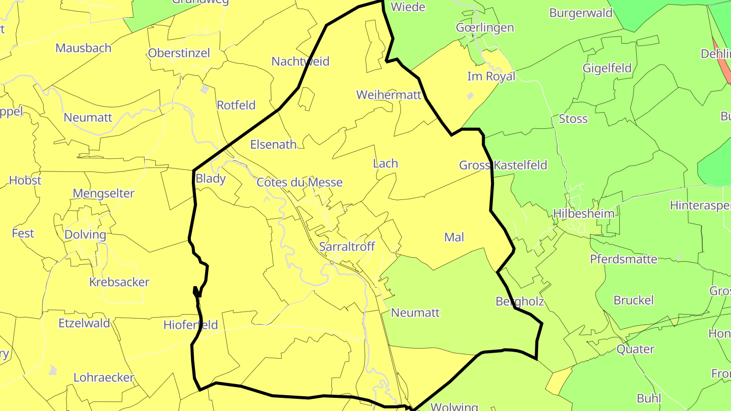 Carte des prix de l'immobilier Sarraltroff