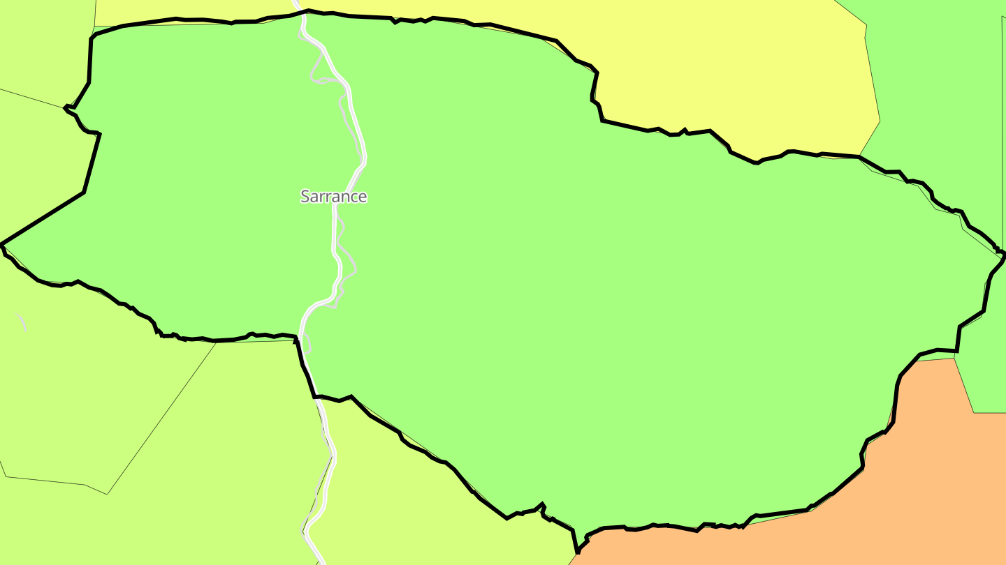 Carte des prix de l'immobilier Sarrance