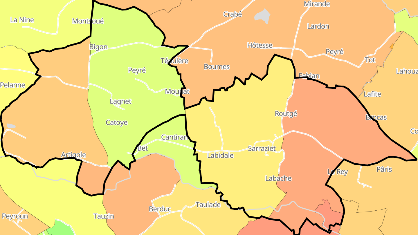 Carte des prix de l'immobilier Sarraziet