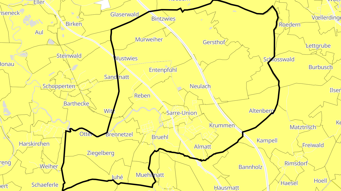 Carte des prix de l'immobilier Sarre-Union