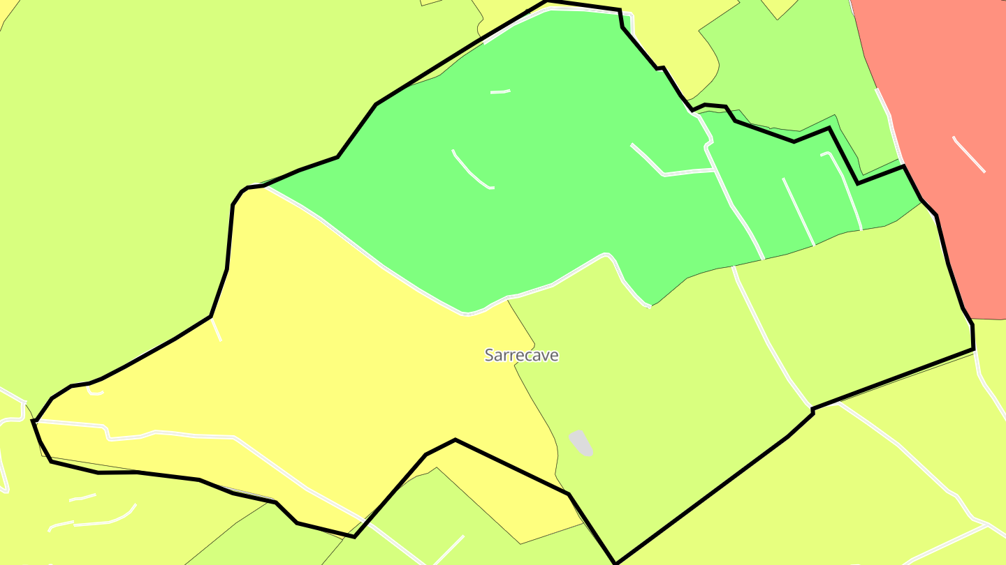 Carte des prix de l'immobilier Sarrecave