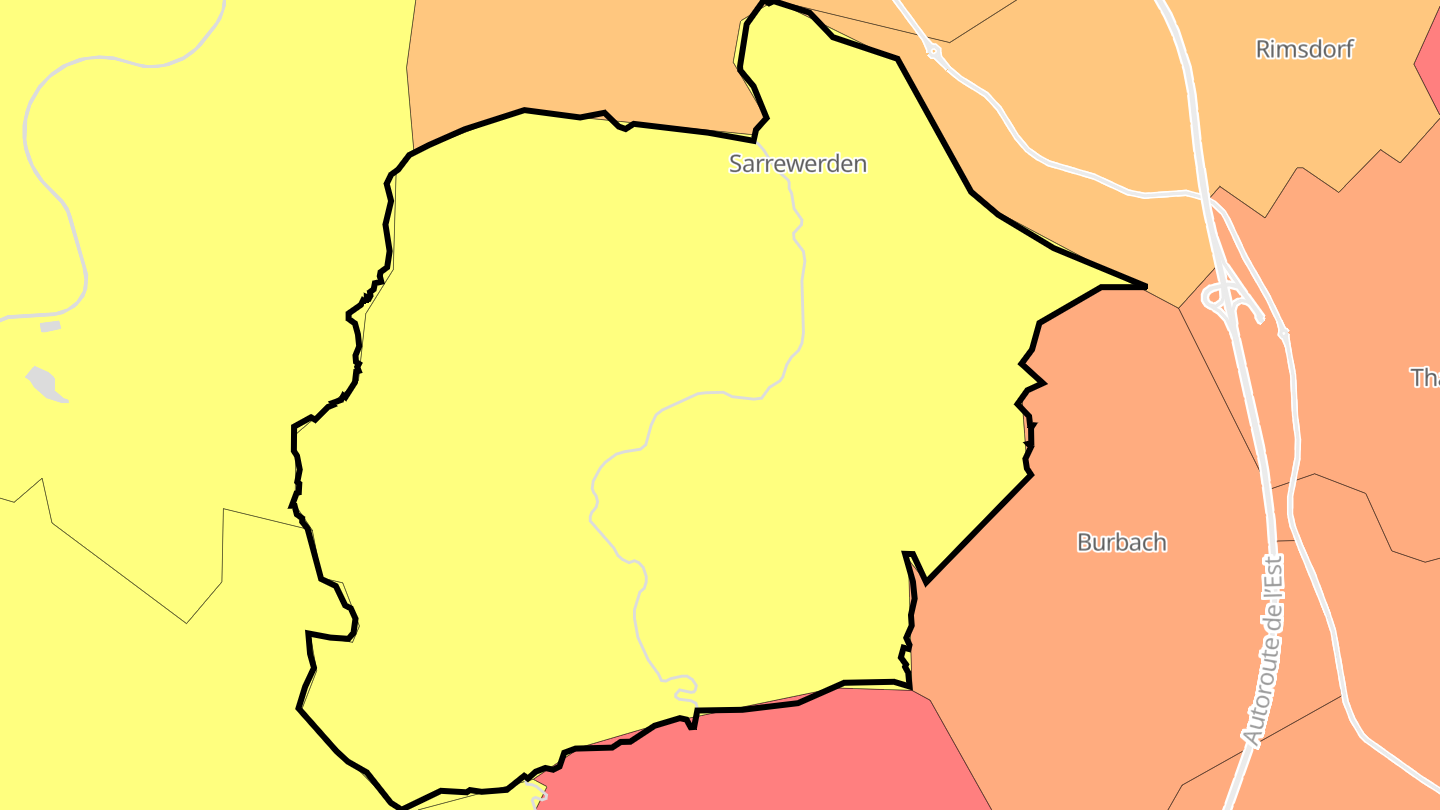 Carte des prix de l'immobilier Sarrewerden