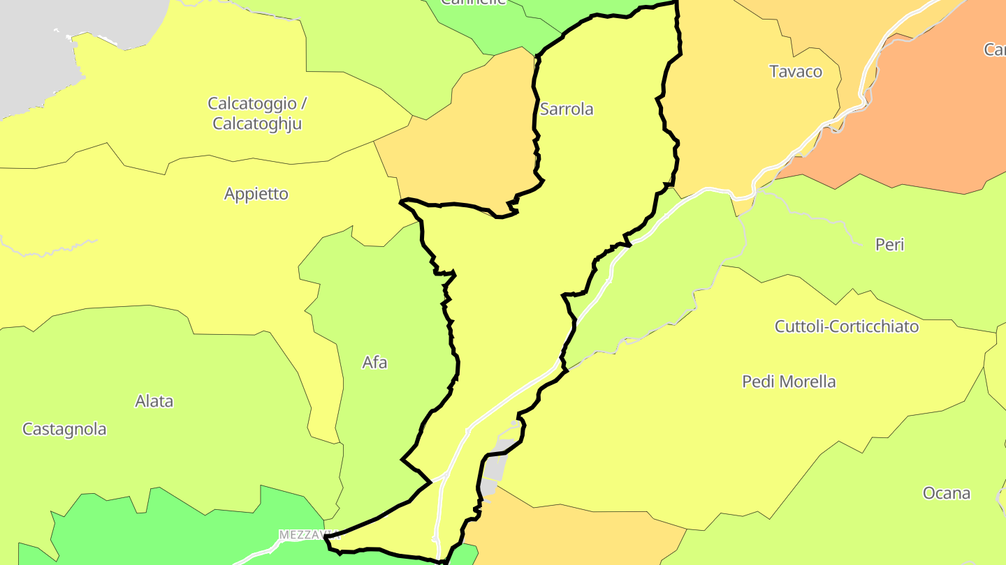 Carte des prix de l'immobilier Sarrola-Carcopino