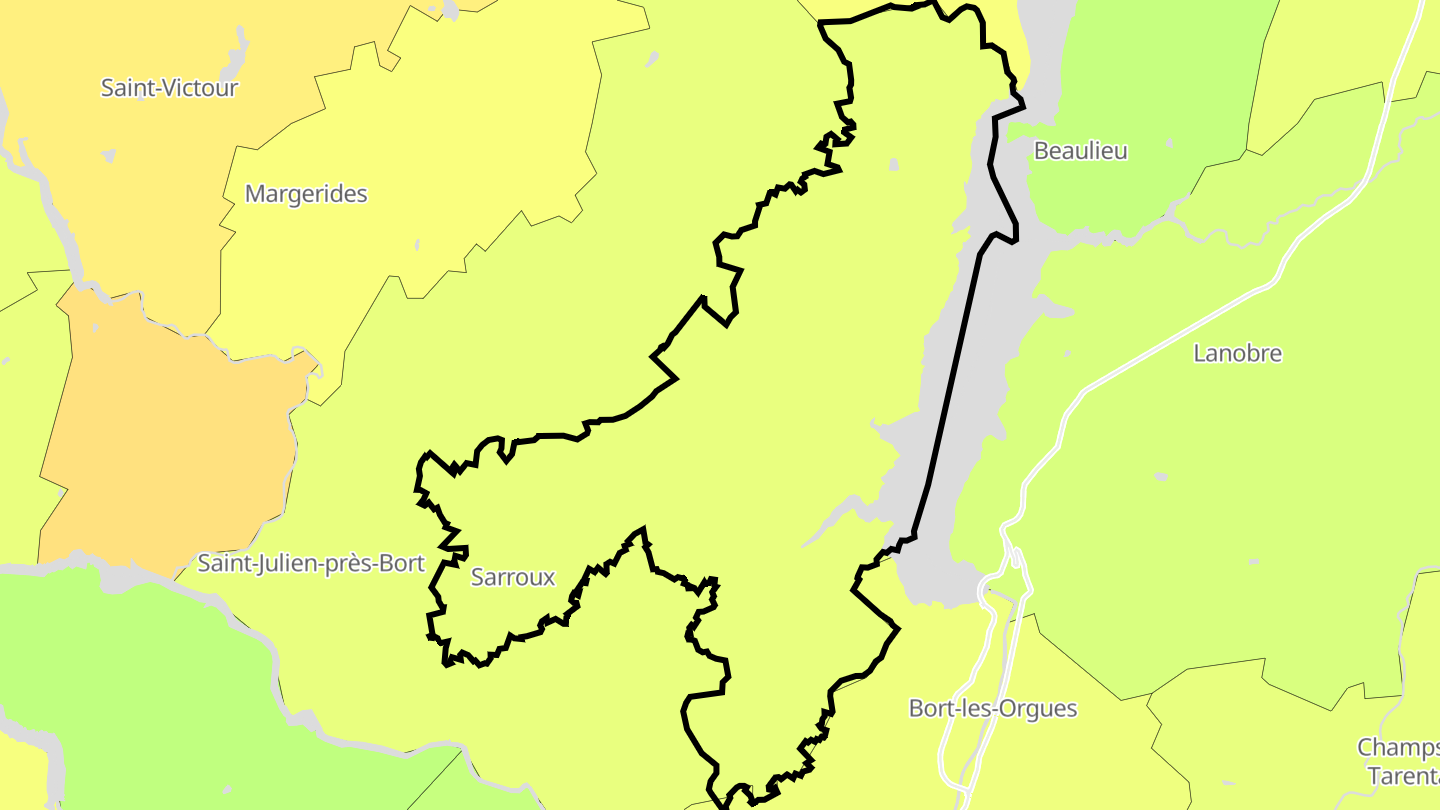 Carte des prix de l'immobilier Sarroux
