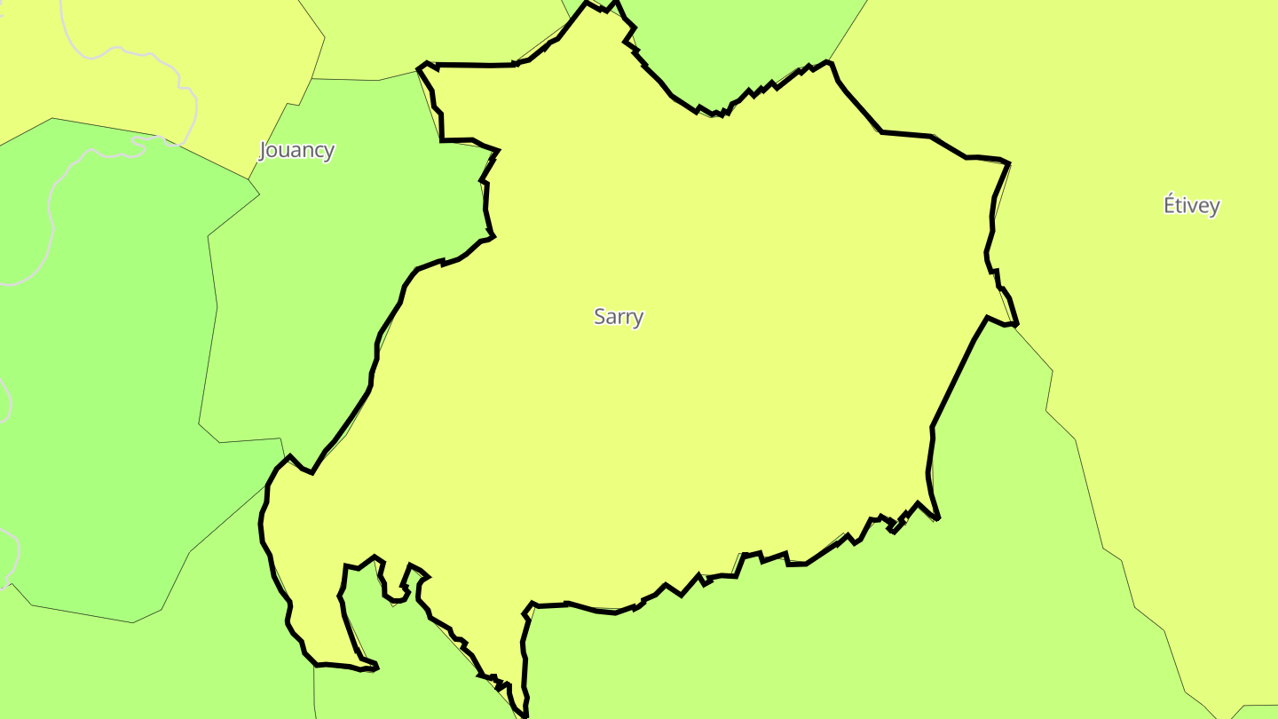 Carte des prix de l'immobilier Sarry