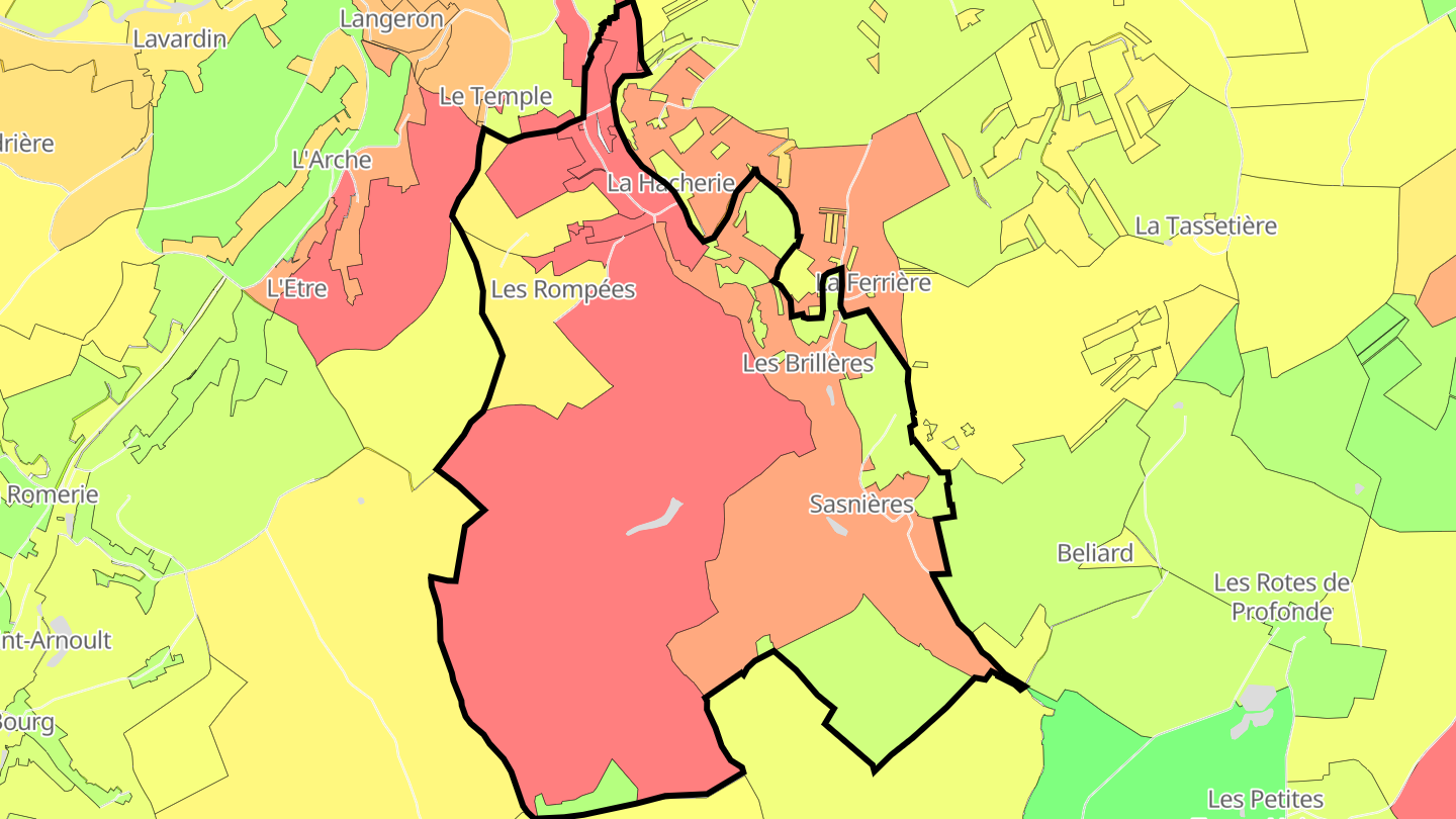 Carte des prix de l'immobilier Sasnières