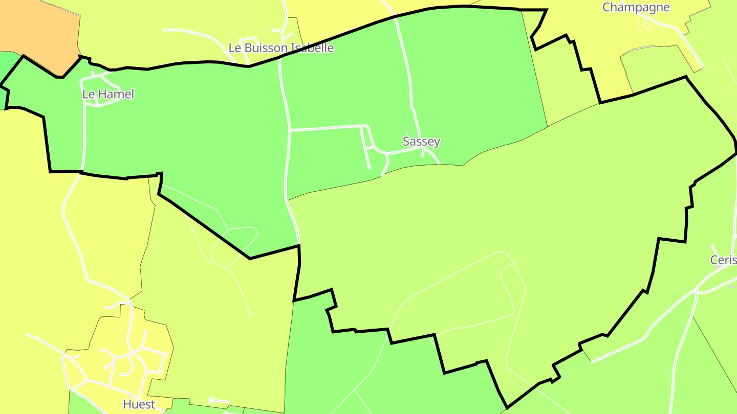 Carte des prix de l'immobilier Sassey