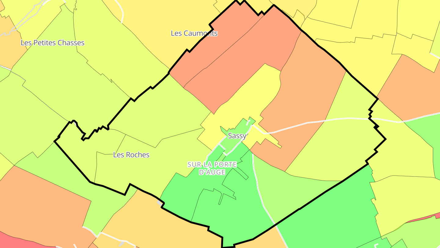 Carte des prix de l'immobilier Sassy