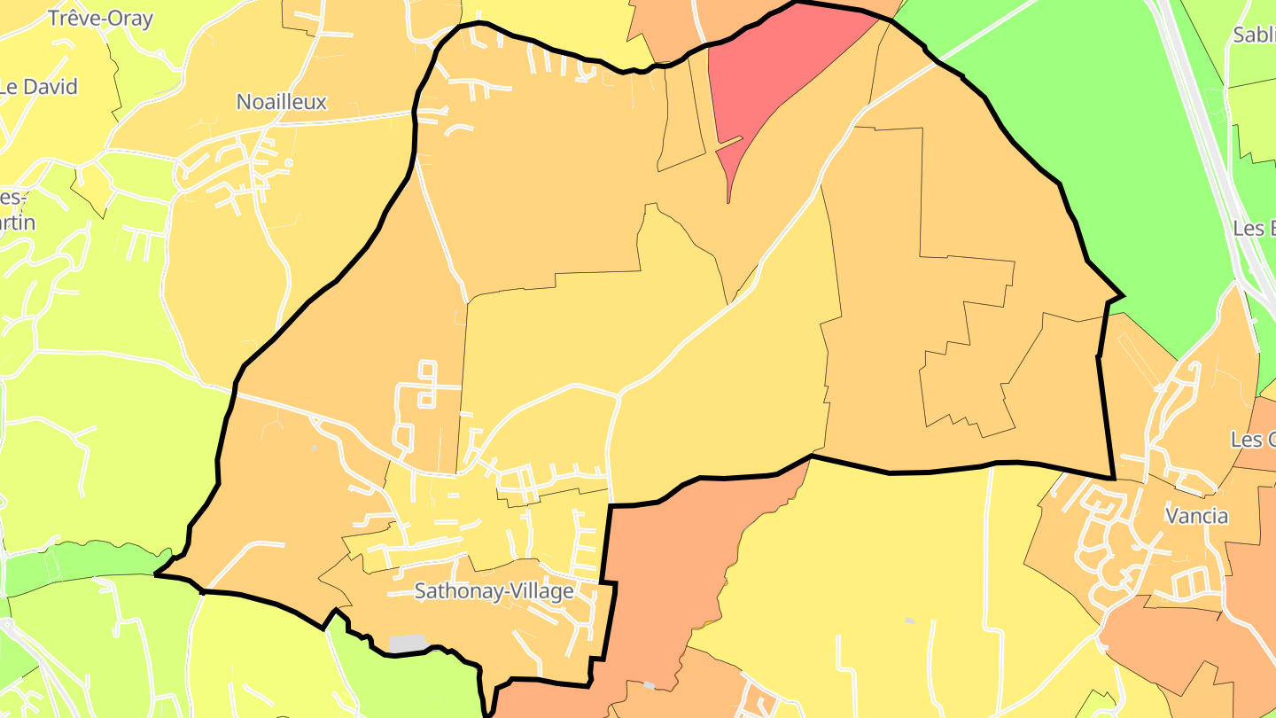 Carte des prix de l'immobilier Sathonay-Village