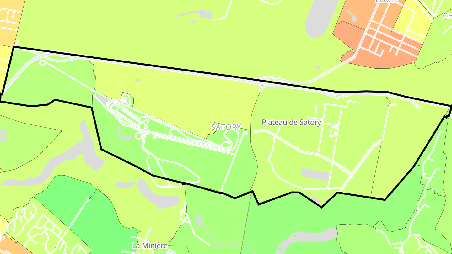 Carte des prix de l'immobilier Satory