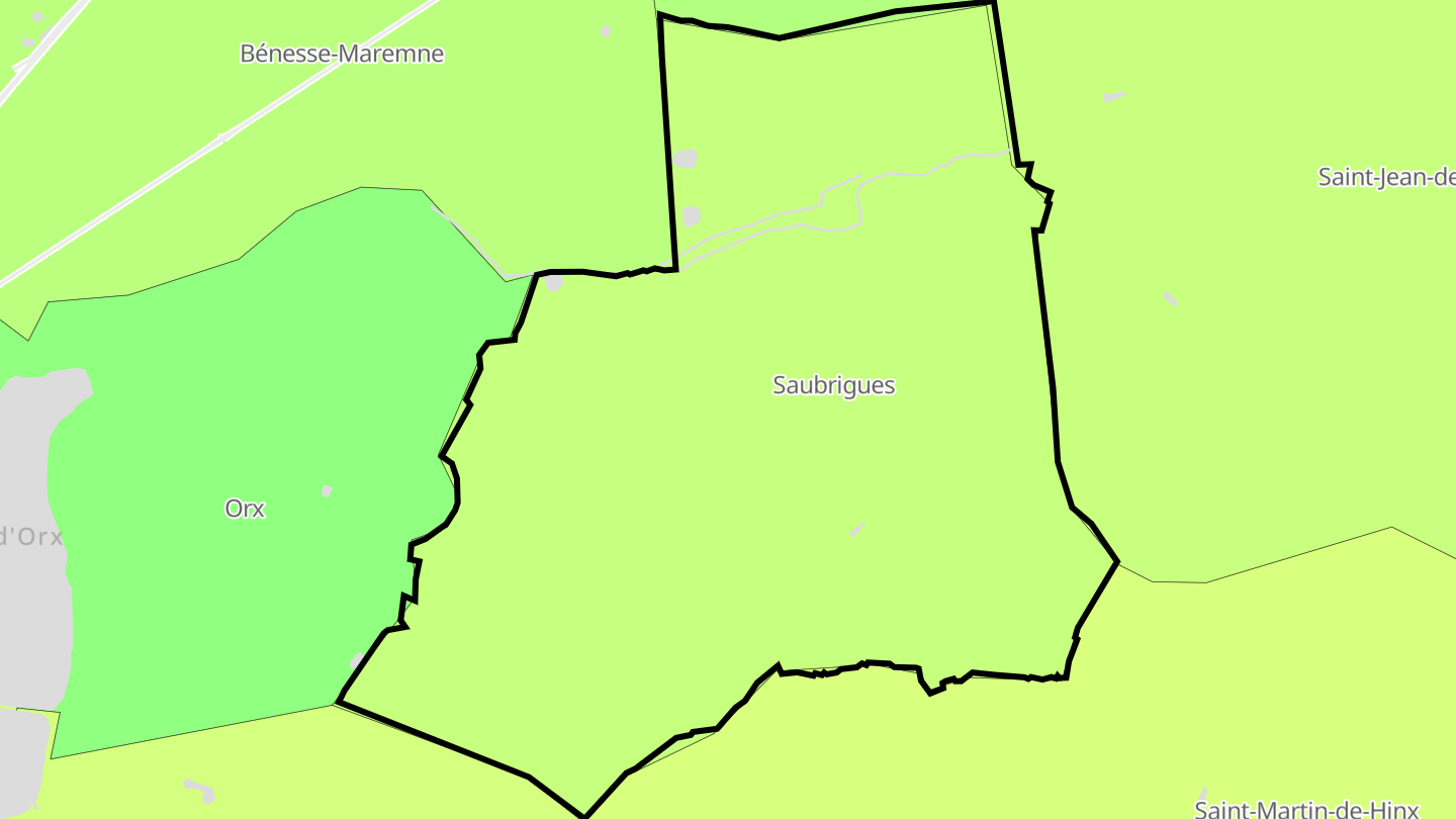Carte des prix de l'immobilier Saubrigues
