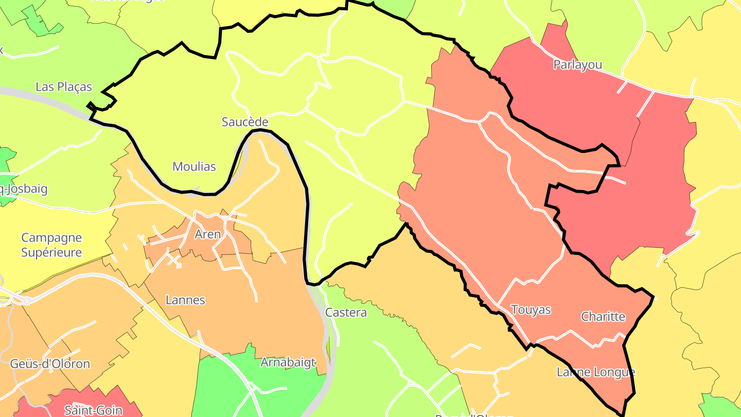 Carte des prix de l'immobilier Saucède