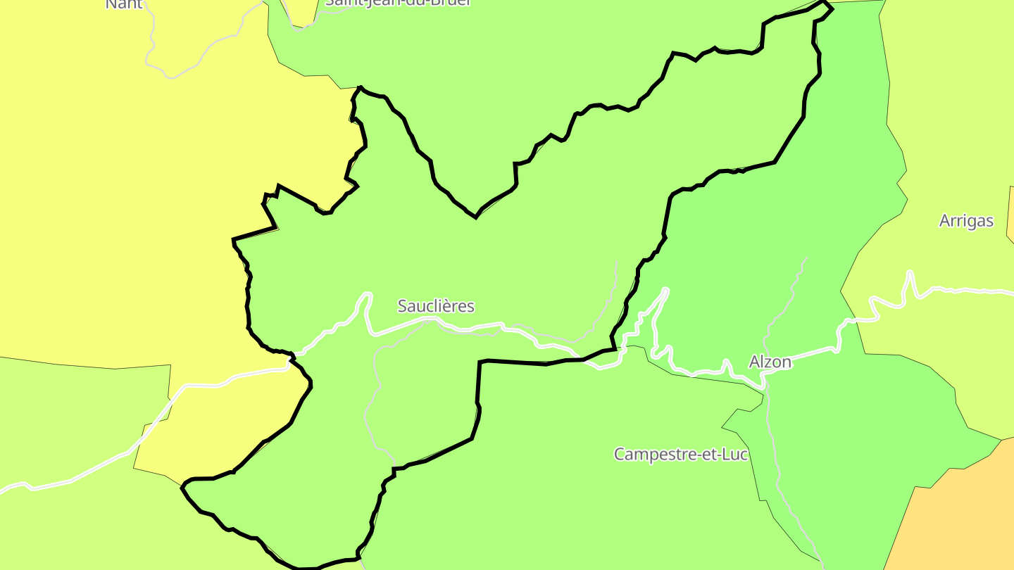 Carte des prix de l'immobilier Sauclières