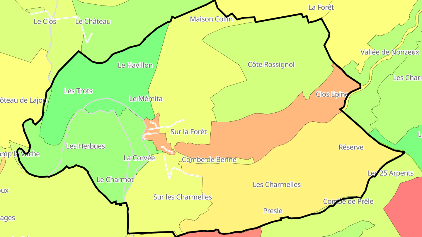 Carte des prix de l'immobilier Saucourt-sur-Rognon