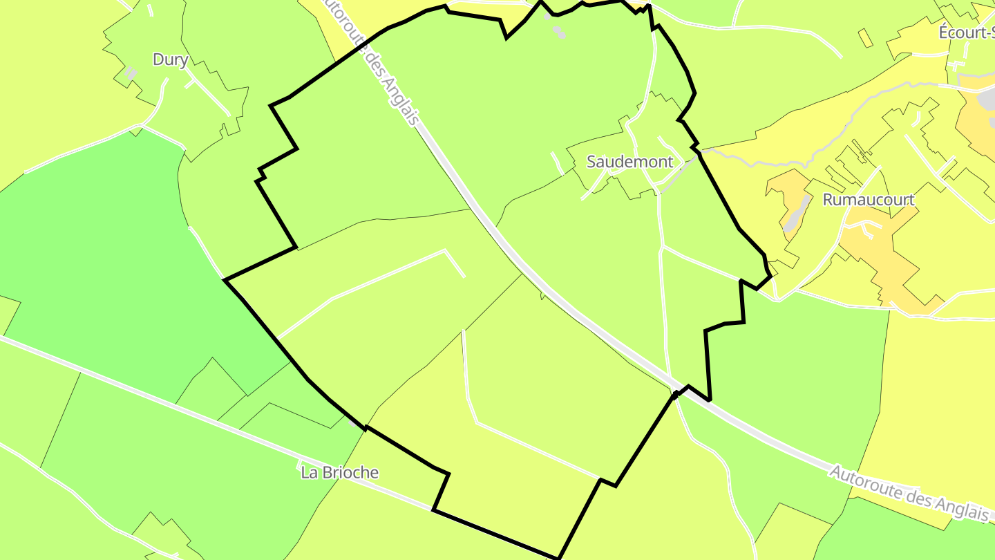Carte des prix de l'immobilier Saudemont