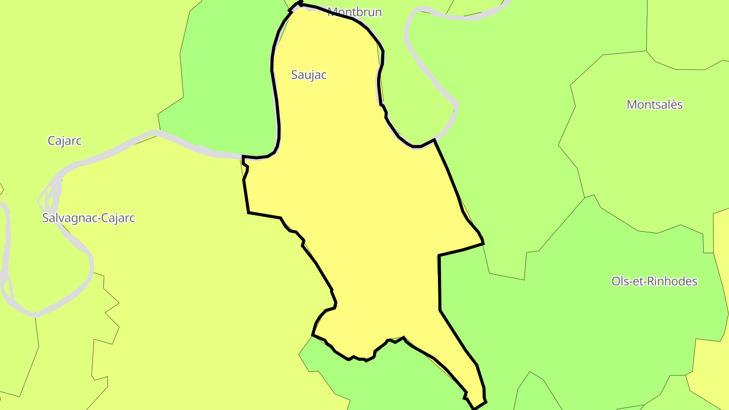 Carte des prix de l'immobilier Saujac