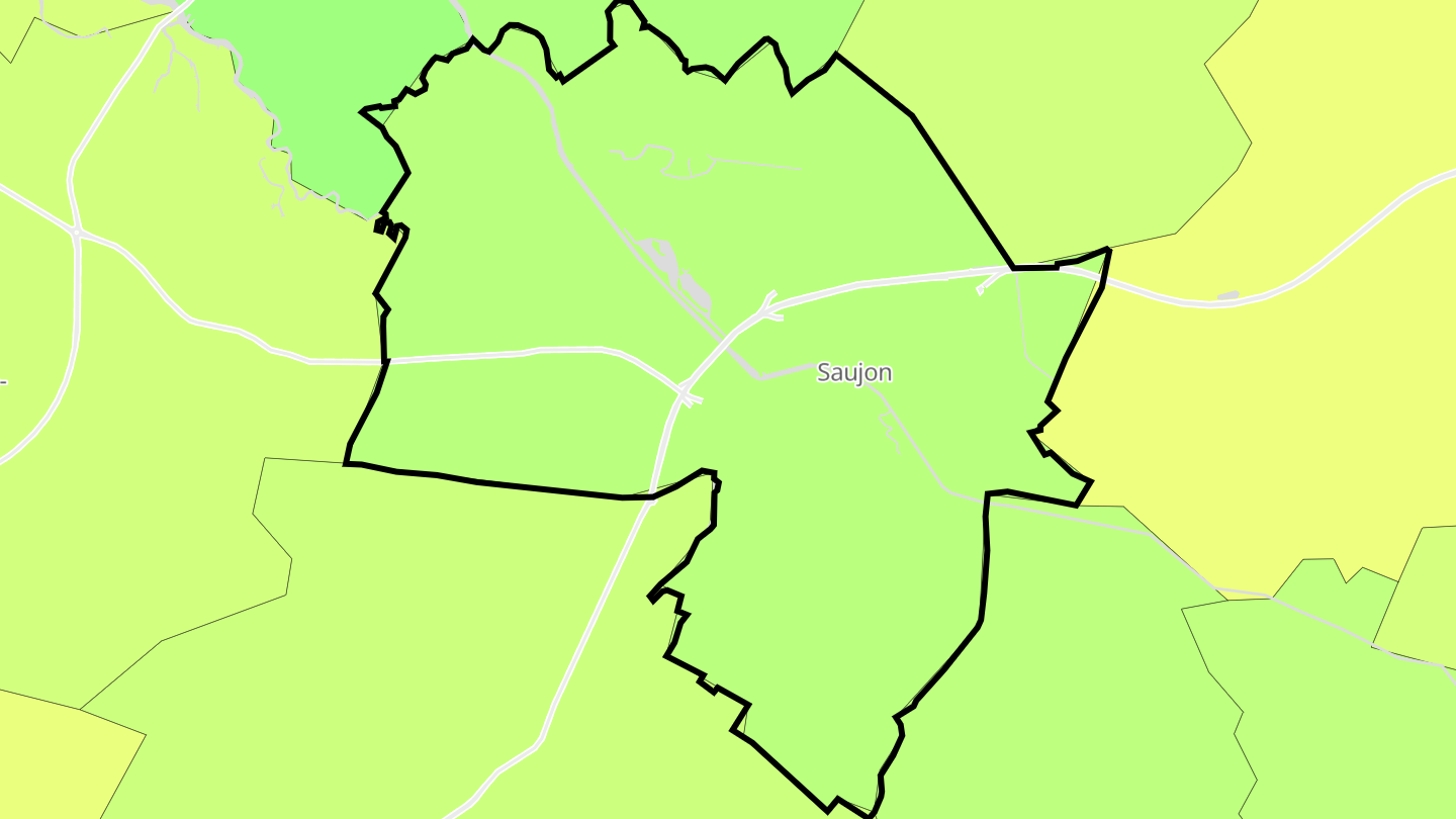 Carte des prix de l'immobilier Saujon