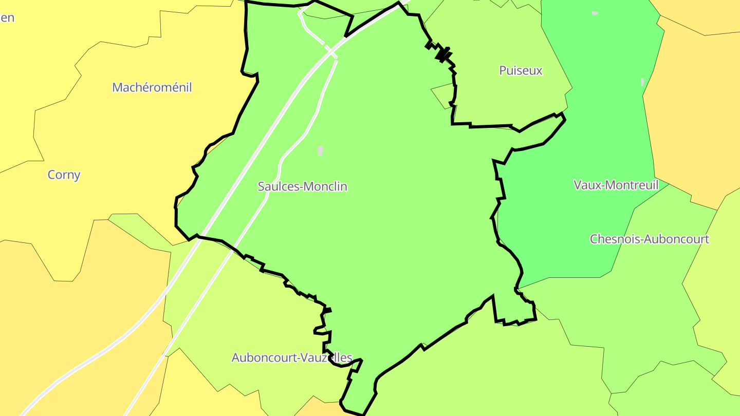Carte des prix de l'immobilier Saulces-Monclin