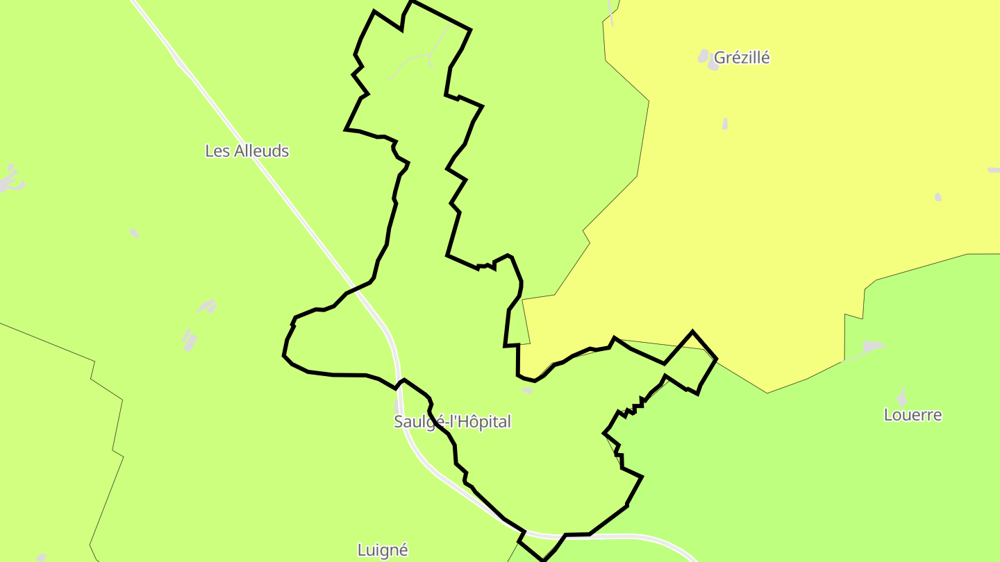 Carte des prix de l'immobilier Saulgé-l'Hôpital