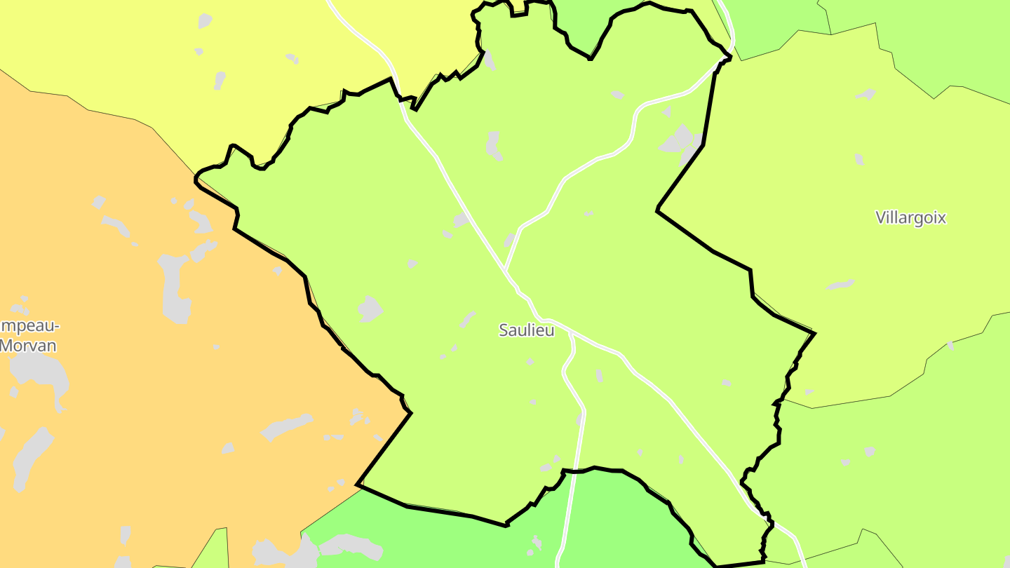 Carte des prix de l'immobilier Saulieu