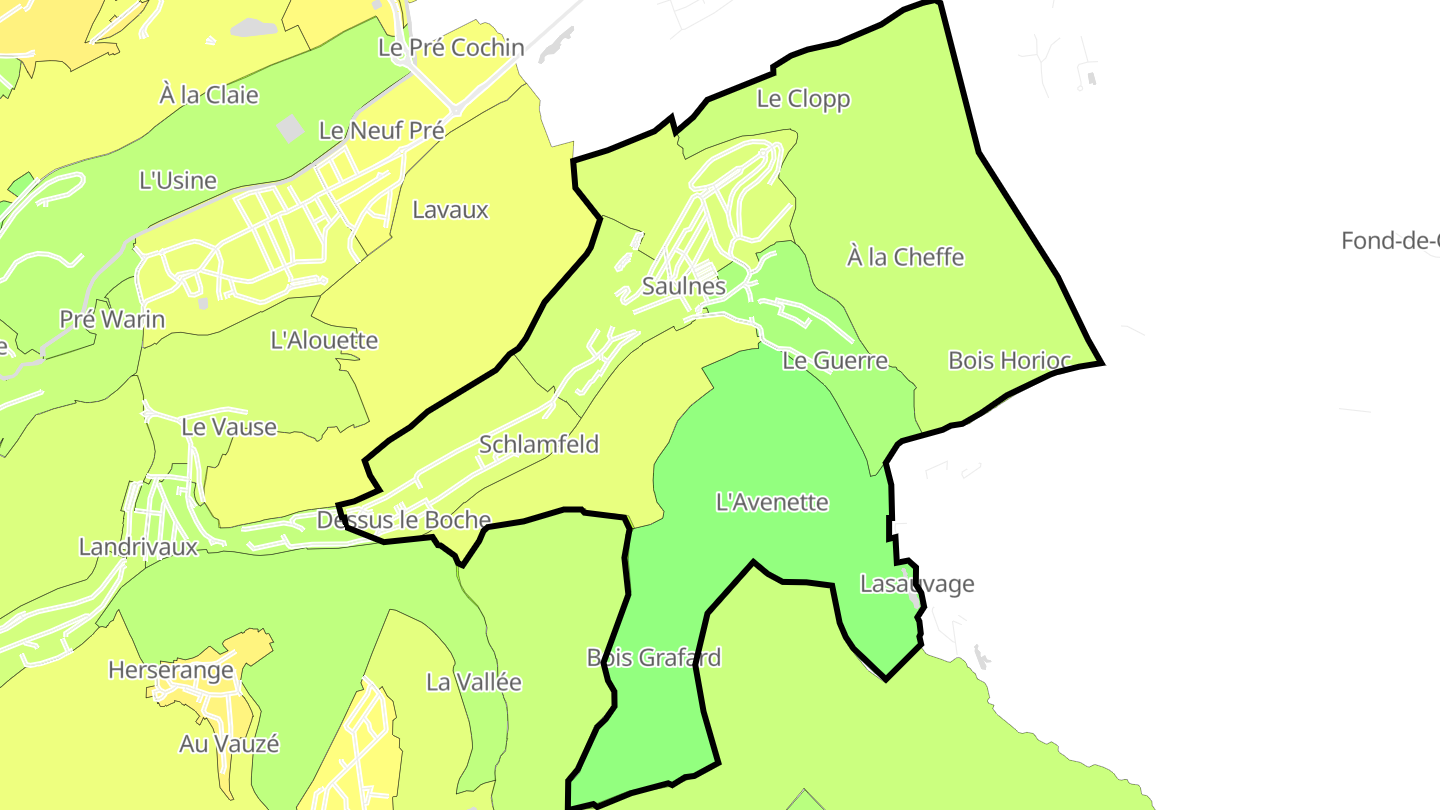Carte des prix de l'immobilier Saulnes