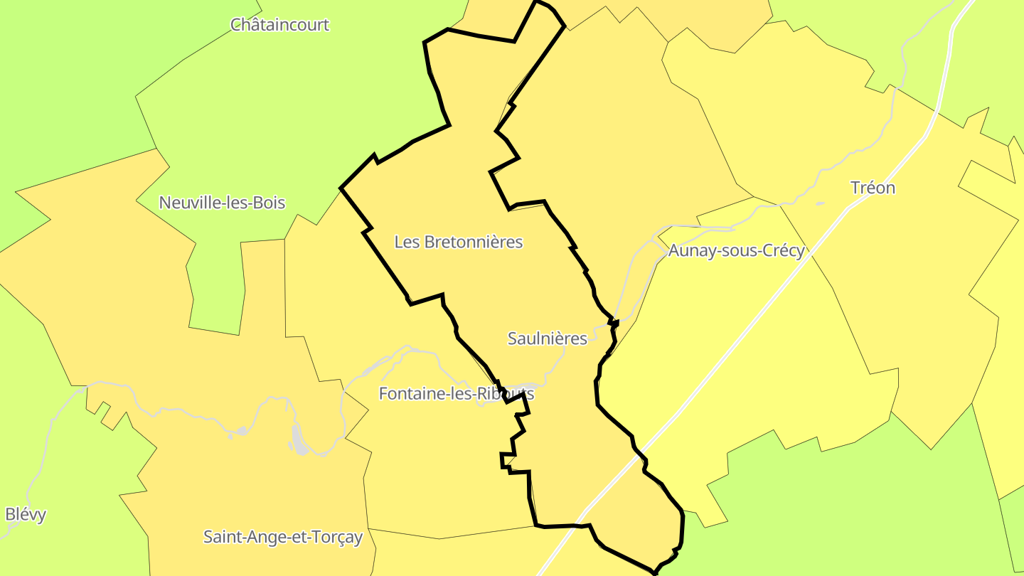Carte des prix de l'immobilier Saulnières