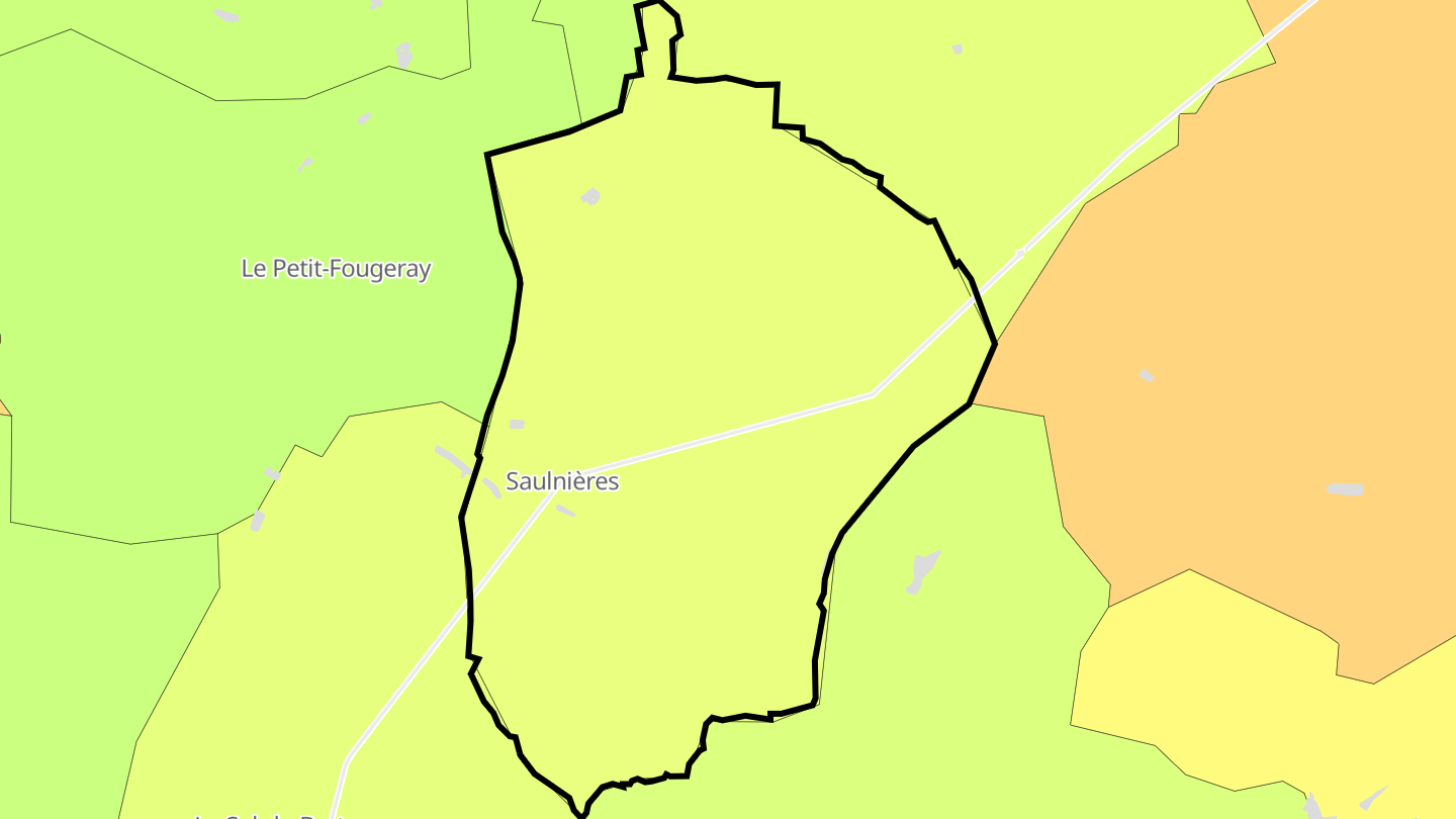 Carte des prix de l'immobilier Saulnières