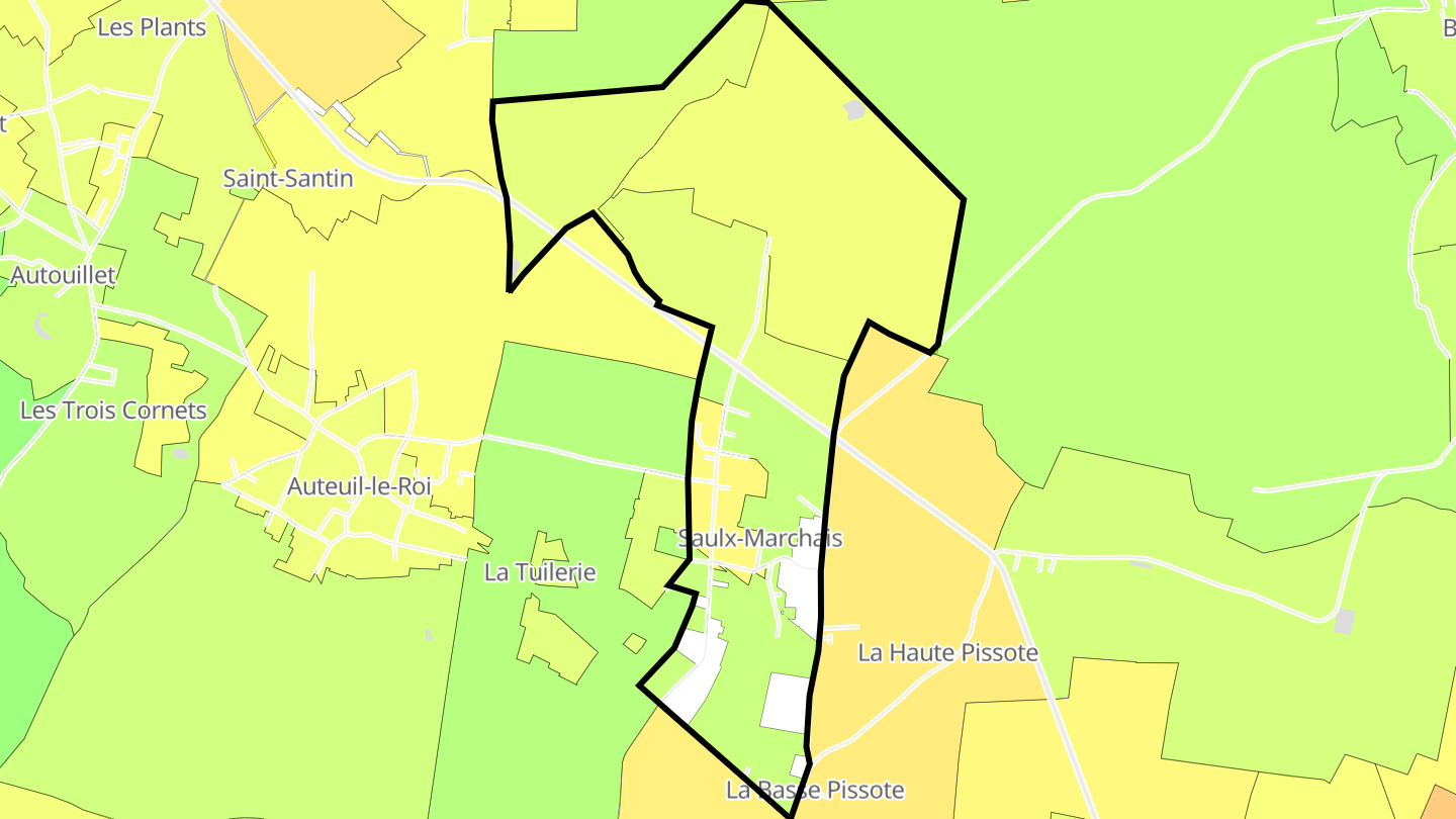 Carte des prix de l'immobilier Saulx-Marchais