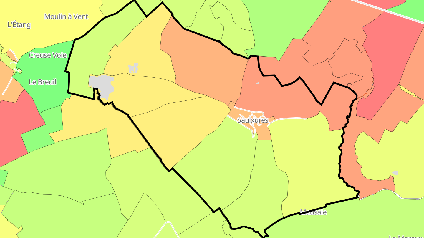 Carte des prix de l'immobilier Saulxures