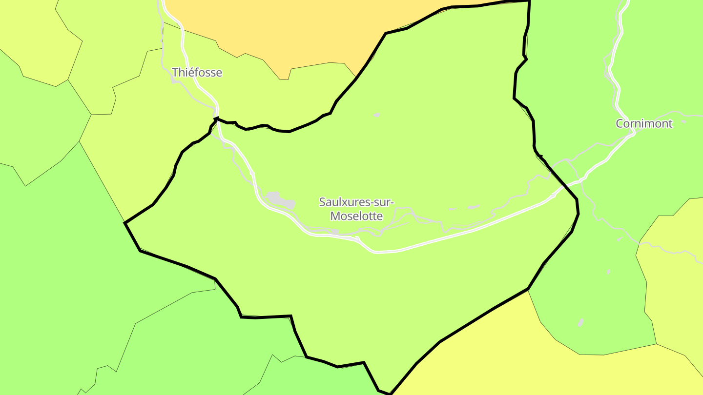 Carte des prix de l'immobilier Saulxures-sur-Moselotte
