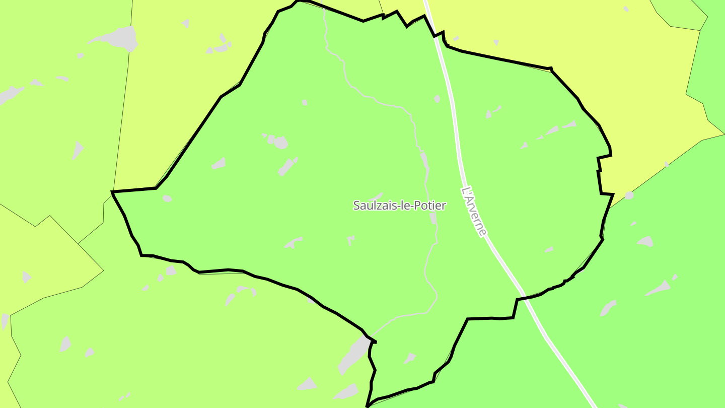 Carte des prix de l'immobilier Saulzais-le-Potier