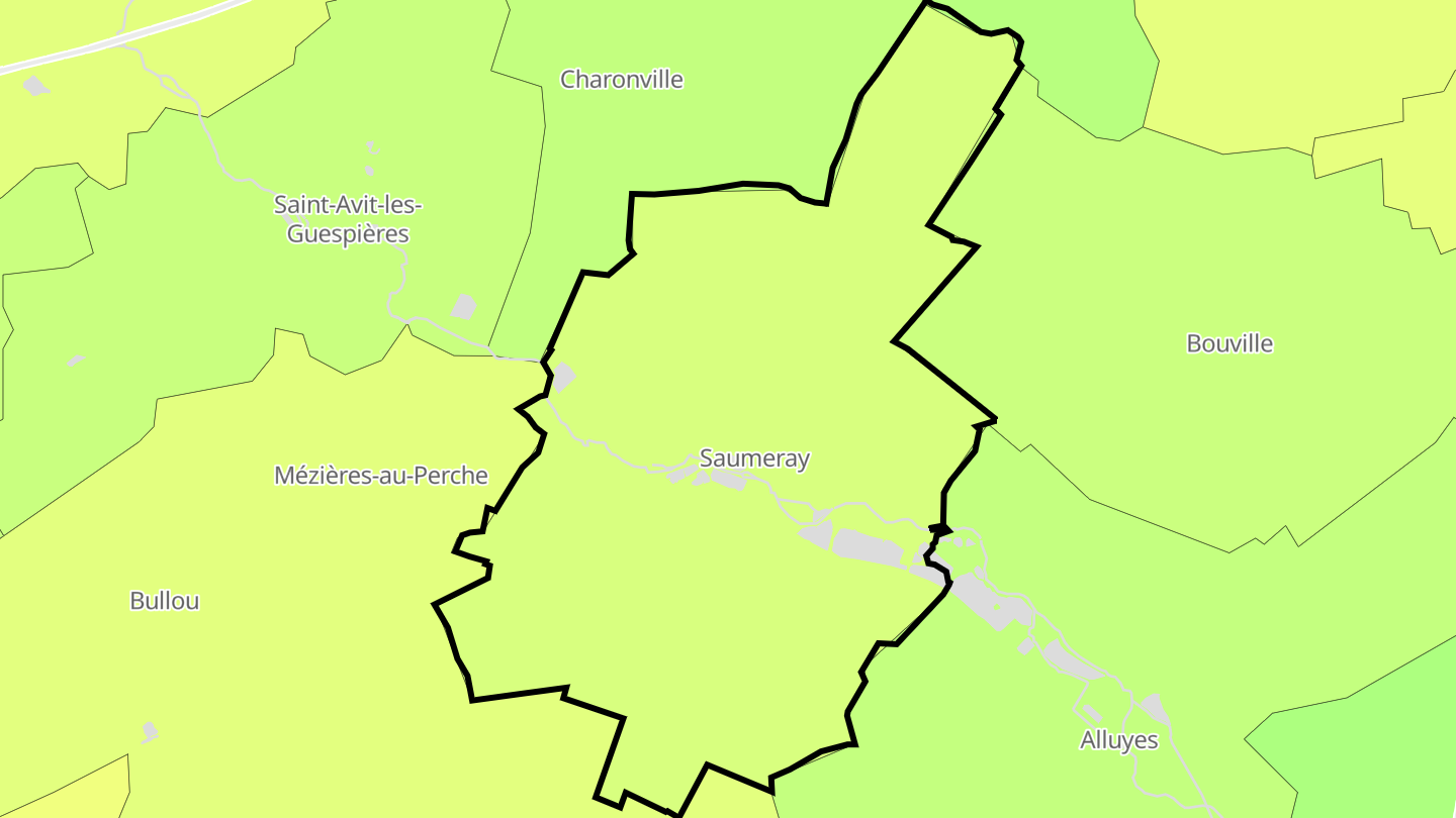 Carte des prix de l'immobilier Saumeray