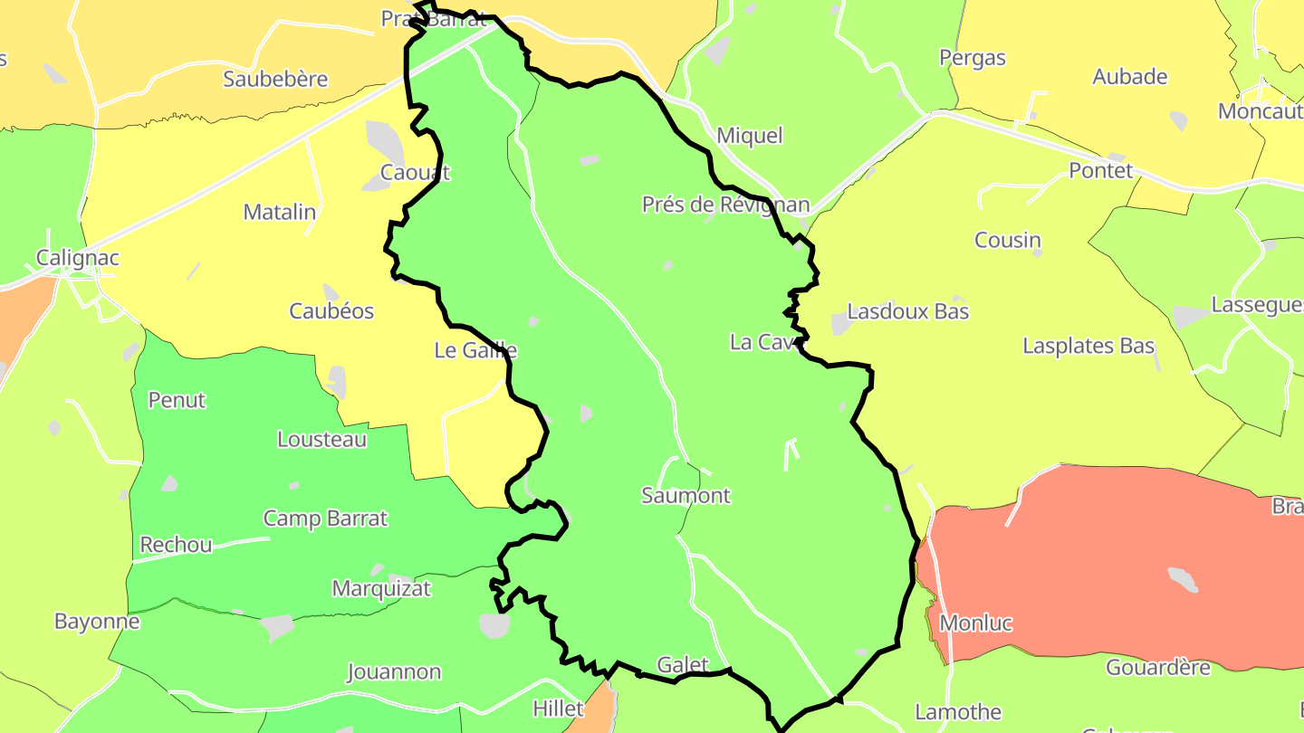 Carte des prix de l'immobilier Saumont