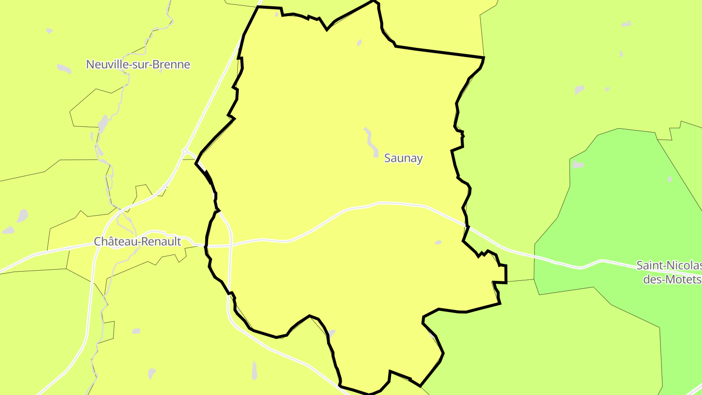 Carte des prix de l'immobilier Saunay